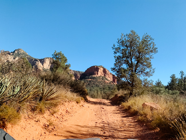 The driving section of the Broken Arrow trail in Sedona.