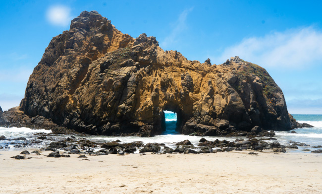 Keyhole Rock at Pfeiffer Big State Park.
