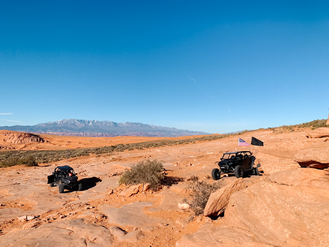 Rzrs driving in Sand Hollow State Park