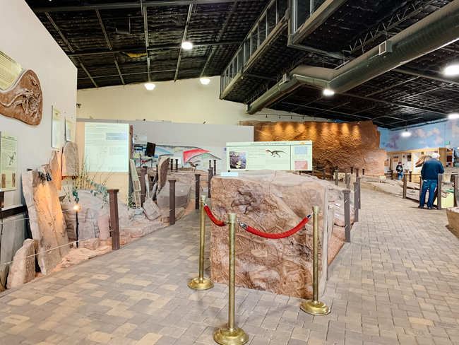 Exhibits at the St. George Dinosaur Discovery Site at Johnson Farm